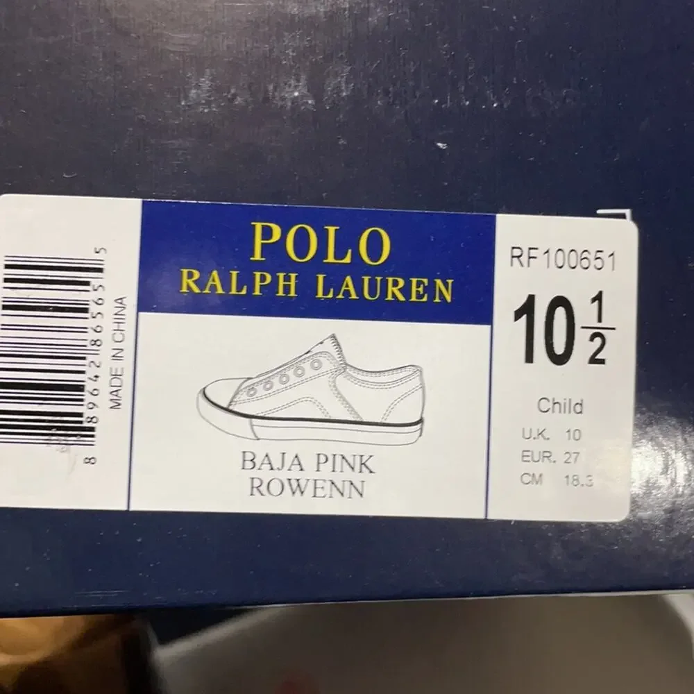Ralph Lauren 10.5 hot pink slip on tennis shoe euc